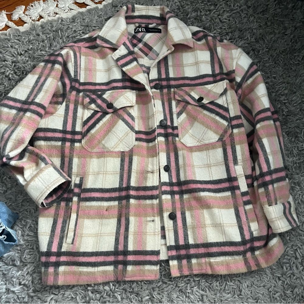 Zara pink shacket size medium